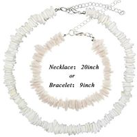 Wholesale Shell Necklace For Women Boho Choker Set Hawaiian Chips Collar Surfer Pearl Cord Bracelet Gifts Beaded Strands