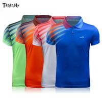 Wholesale Men s and women s badminton T shirts polo quick drying sportswear table tennis wear youth novelty