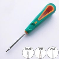 Wholesale Sewing Notions Tools Awl Hole Hook For Repair Leather Shoe Tool Cobbler Bodkin DIY Craft Straight Curved Needle Bradawl Piercer Stab LFR84