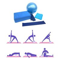 Wholesale Yoga Balls Equipment Set With Ball Blocks Stretching Strap Resistance Loop Band Starter Kit For Home Exercise Fitness