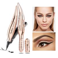 Wholesale Professional Makeup Eye Liner Pencil Feather Shape Black Liquid Eyeliner Long lasting Eyeliners Pen Women Eyes Make Up Cosmetics Tool
