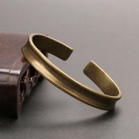 Wholesale Vintage Copper Glossy Handmade Brass Bracelet Opening Bangle Jewelry For Women Adjustable Bracelets Antique