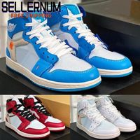 Wholesale Shoes High OG s Mens Basketball Off Joint Design UNC Chicago North Carolina Chaussures Red Blue White Women Sports Sneakers Trainer