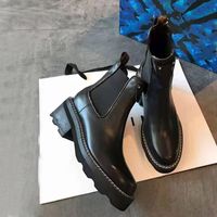 Wholesale Fashion designer short Martin boots women autumn and winter thick heeled flat bottomed high quality leather all match office shoes