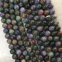 Wholesale Genuine Undyed mm India Jaspers Original Healing Power Purple Green Natural Stone Agates Beads DIY Bracelet