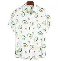 Wholesale Men s Casual Shirts Plus Size Hawaiian Aloha Women s Avocado Leaf Printed Party Daily Holiday Beach Streetwear Blouses Tops