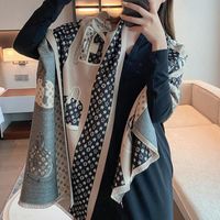 Wholesale 6color Luxury Designers France Brand Classic Stars Scarf High Quatity Knitted Wool Cashmere Scarfs for Women Designer Jacquard Scarves Ladies Handmade Plaid Hijab