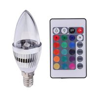 Wholesale Bulbs E14 W LED Replacement Lamp Bulb Candle Light Cover Sharp Remote For Bedroom Shape Corn Control Transparent H6B3