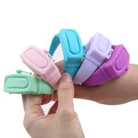 Wholesale Portable Sillicone Soap Bracelet Wristband Hand Dispenser Band Squeeze Bottle Pumps Sanitizer For Travel Charm Bracelets