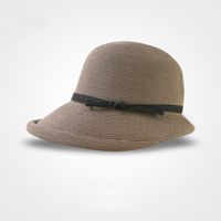 Wholesale Hepburn style straw hat for women retro beach sun visor hats folding sun visor for women summer fisherman hat