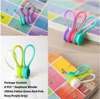 Wholesale newMulti function Silicone Magnetic Wire Cable Organizer Phone Key Cord Clip USB Earphone Clips Data line Storage Holder EWD5555
