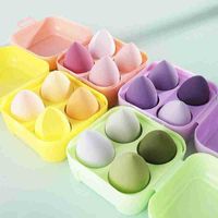 Wholesale Sponges Applicators Cotton Makeup Sponge Powder Puff With Box Dry And Wet Combined Beauty Ball Gourd Bevel Cut Make Up Tools
