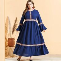 Wholesale Casual Dresses Lace Bohemian Dress Muslim African Women Trumpet Long Sleeve Robe Fashion Dashiki High Quality Elegant