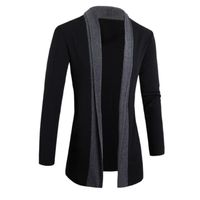 Wholesale 2021 Spring Autumn Men Jacket Slim Fit Stylish Mlale Cardigan Business Office Male Long Sleeve Casual Coat