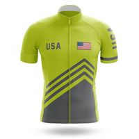 Wholesale USA Cycling Jersey MTB Jersey Bicycle Team Cycling Shirts Males Short Sleeve Bike Wear Summer Premium Bicycle Clothing X0503