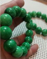 Wholesale 16mm natural floating green beaded bracelet free del ivery X1