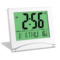 Wholesale Mini Travel Alarm Clock Digital LCD Display Desk Foldable Clocks With Snooze Backlight Temperature Date Timer Hr Other Accessories