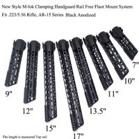 Wholesale 7 inch New Design M lok Clamping Handguard Rail Free Float Picatinny Mount System_Black color
