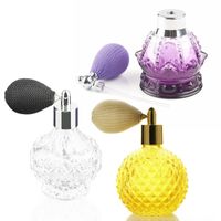 Wholesale Storage Bottles Jars ml ml Luxury Crystal Perfume Bottle Star Pineapple Pattern Spray Atomizer Refill Balloon Airbag Clear Yellow Pur