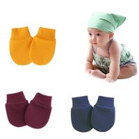 Wholesale Five Fingers Gloves Baby Elastic Infant Toddler Cotton Warm No Scratch Mittens Solid Color Supplies
