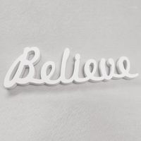 Wholesale Novelty Items Customized Wood Wooden Words Believe Name Logo Shape For Kid s Boy Girls Baby Shower Birthday Wedding Party Decoration Design