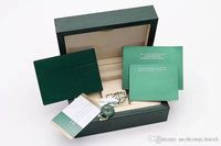 Wholesale Top Quality Best Dark Green Watch Box Gift Woody Case For R Watches Booklet Card Tags and Papers Swiss Watches Boxes