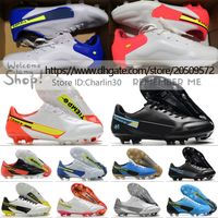 Wholesale Send With Bag Tiempo Legend Elite Pro FG Soccer Boots Mens Top Quality Firm Ground Outdoor Leather Football Cleats White Black Red Gray Blue Soccer Shoes Size US6
