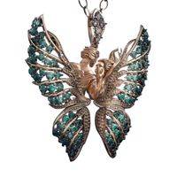 Wholesale Angel Wing Pendant Necklace Butterfly Shaped Love Couple Gift Jewelry Sweater Chain For Girls Female Fashion Lovers BMF88 Chains
