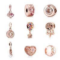 Wholesale Fit Pandora Charm Bracelet European Silver Charms Beads Crystal Fan Crown Dream Catcher Mermaid Daisy Dangle DIY Snake Chain For Women Bangle Necklace Pendents