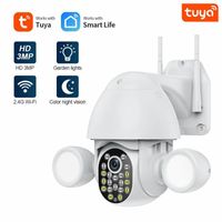 Wholesale Smart Lighting Surveillance Camera Wifi Tuya FloodLight Humanoid Trigger PTZ IP AI Auto Tracking Audio MP Security CCTV Vedio Cameras