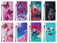 Wholesale Flower Wallet Leather Cases For Iphone Mini Pro XS MAX XR X Plus Ipad Touch Butterfly Geometry Panda Cat Heart Love ID Card Slot Flip Cover