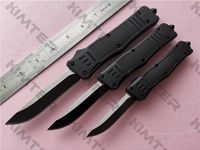 Wholesale 3 sizes SET A161 Dual action out the front Automatic Knife C Steel Blade Drop Point Straight Edge EDC Tactical Tool Pocket Auto Knives with Sheath Cncostco
