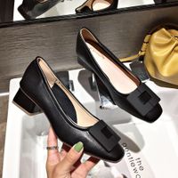 Wholesale FamtiYaa Woman Shoes Medium Heel Ladies Women s Shoes Heels Comfort Women Pumps Online Sale Black Brand New