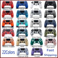 Wholesale 46 Colors In Stock Wireless Bluetooth Controller for PS4 Vibration Joystick Gamepad Game Controller for Ps4 Play Station With Retail Box DHL