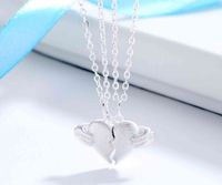 Wholesale Creative Half Heart Shape Choker Magnet Couple Necklace For Valentine s Day Gifts Jewelry Gift Set