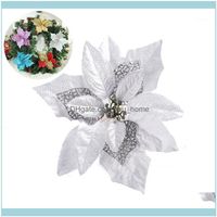 Wholesale Decorations Festive Supplies Home Garden1Pc quot Inches Sprinkle Artificial Flower Wedding Party Decor Christmas Tree Ornament Sliver Sier