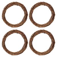 Wholesale Decorative Flowers Wreaths Hanging Wreath Hoops Rattan DIY Crafts Circles Party Props Coffee