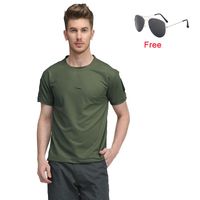 Wholesale Shirt For Men Quick drying T shirt Short sleeved Round Neck And A Free Sunglass Sport Fashion Style K025 Men s T Shirts