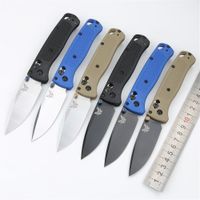 Wholesale Benchmade d2 Blade Folding Knife Nylon glass fiber handle Copper washer hunting outdoor camping Pocket Survival EDC Knives
