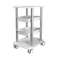 Wholesale Professional Aluminum Beauty Trolley Pedestal Rolling Cart Wheel Stand Hair Accessories Small bubbles For Salon Machine Equipment