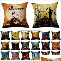 Wholesale Pillows Nursery Bedding Baby Kids Maternity Childrens Halloween Pillowcases Flax Pumpkin Ghosts Horror Funny Holiday Celebration Christma