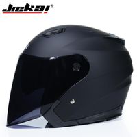 Wholesale Motorcycle Helmets Helmet Open Face Capacete Para Motocicleta Cascos Moto Racing Vintage With Dual Lens JK