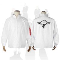 Wholesale Anime Tokyo Revengers Cosplay Costume Hanemiya Kazutora Walhalla Uniform Coat White Jacket Adult Men Embroidery