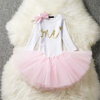 Wholesale Kids Clothing Year Girl Outfits Long Sleeves Clothes First Birthday Cake Smash Es Infant