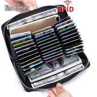 Wholesale Card Holders Price Real Leather Long Wallet Women Clutch Bag For Phone Large Bank Female Hand Money Purse
