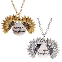 Wholesale Sunflower Necklace Sunflower Necklace gold Silver