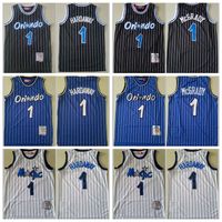 Wholesale Basketball Mitchell and Ness Penny Hardaway Jersey Tracy McGrady Team Black Blue White Stripe Breathable Pure Cotton Vintage Sports Sale