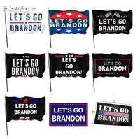 Wholesale Custom Made LETS Go Brandon Flag Banner Flags Outdoor Indoor Decoration cm x5ft Polyester DHL Fast BN10