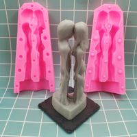 Wholesale 3D Clay Naked Woman Man Body Silicone Candle Mold Handmade DIY Aroma Soap Making Moulds Nude Sex Body Resin Plaster Decor