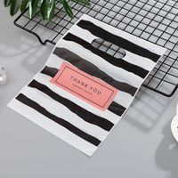 Wholesale Hot New Fashion cm Black white Stripe Shopping Gift Packaging Bags With THANK YOU V2